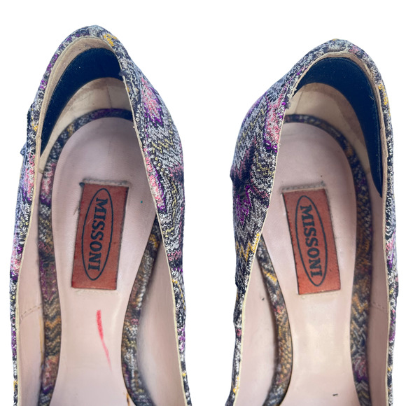 Missoni Purple Hue fabric heels pumps size 39 - Picture 5 of 10